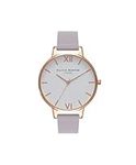 Olivia Burton Analogue Quartz Watch for Women with Grey Leather Strap - OB16BDW16