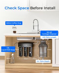 Waterdrop Under Sink Water Filter – 3-Stage High Capacity, NSF/ANSI 42, Reduces PFAS, Lead, Chlorine