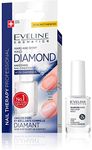 Eveline Cosmetics Professional Diamond Nail Hardener Conditioner with Diamonds, Nail Care Nourishing, Nail Care and Treatment, Fingernails Strengths, Titanium Formula, 12 ml