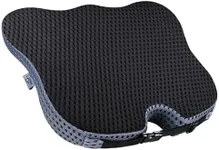 Wedge Car Seat Cushion for Driving Broaden Vision by Raised Back- Soft Dense Memory Foam Car Seat Cushion for Car Seat Driver/Passenger Offer Comfort and Relief for Sciatica,Hip,and Coccyx Pain(Black)