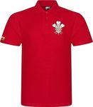 Wales Welsh Cymru Adults Rugby Polo Shirt, Exclusive Retro Vintage Unisex Red Polo Shirt for both Men and Women, Great Gift for Any Welsh Rugby Fans for 6 Nations and World Cup Rugby (XXL)