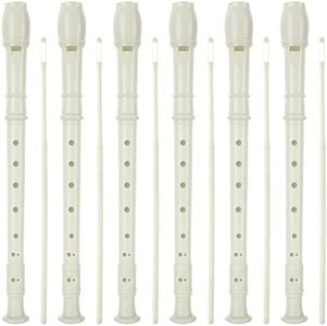 LOLYSIC 16 Pack 8 Hole Recorder Flute, Plastic Recorders Musical Instruments with Cleaning Rod, Beginner Recorder Soprano Recorder for Music