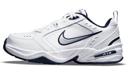 Nike Men's Air Monarch Iv Cross Trainer, White/Metallic Silver, 11 X-Wide