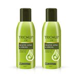 Trichup Healthy, Long & Strong Hair Oil - with The Natural Goodness of Sesame & Coconut oil and Enriched with Aloe Vera & Neem (200ml) (Pack of 2)