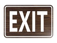 Signs ByLITA Classic Framed Exit Sign (Walnut) - Large