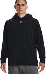 Under Armour Men's Hustle Fleece Hoodie, Black/White, X-Large