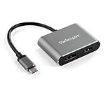 StarTech.com USB C Multiport Video Adapter - 4K 60Hz USB-C to HDMI 2.0 or DisplayPort 1.2 Monitor Adapter - USB Type-C 2-in-1 Display Converter HDMI/DP HBR2 HDR - Thunderbolt 3 Compatible (CDP2DPHD)