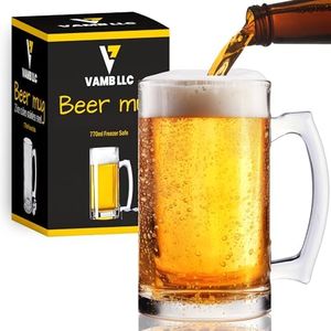 26 oz Jumbo Thick Glass Sports Beer Mugs