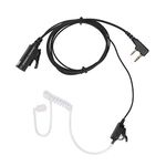 Yolipar New HD-Mic Single-Wire Earpiece Surveillance Kit Compatible with Retevis BaoFeng, BTECH, Kenwood, Arcshell AR-5 Walkie Talkie with PTT Mic Tansparent Acoustic Tube Headset Accessories