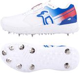 Kookaburra KC 1.0 Spike Cricket Shoe - White/Blue/Red - 11