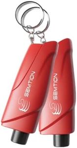 SEMTION Window Breaker Seatbelt Cutter with Keychain Gift Ideas for Families, Pack of 2 (Red-Red)