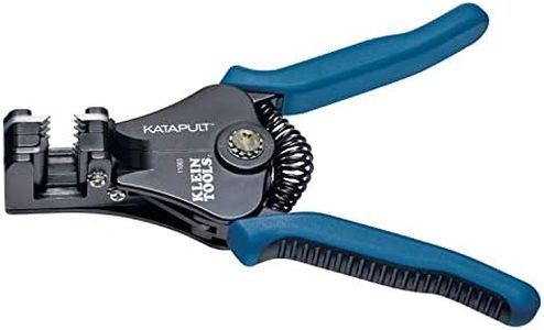 KLEIN TOOLS Katapult Metric Wire Stripper, Professional 0.15-4.0 mm² Stranded Wire Stripper, Blue (11063WMET)