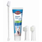 Trixie Dog Dental Hygiene Kit with Toothpaste and Brush for Adult, Manual, White, Pack of 1