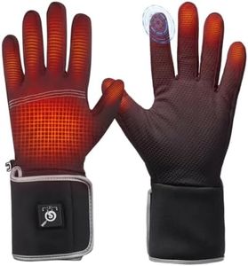 SAVIOR HEAT Heated Glove Liners for Men Women, Rechargeable Battery Electric Heated Gloves, Winter Warm Glove Liners, Thin Gloves Riding Ski Snowboarding Hiking Cycling Hand Warmers