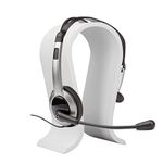 Wood Headphone Stand, U Omega Shape Wooden Headset Stand Holder Desk Display Hanger for Desk Bedroom Study Room White