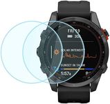 Duttek Tempered Glass Screen Protector for Garmin Fenix 7S Smartwatch 2.5D Ultra-Thin 9H Hardness Anti Scratch Resistant Protective Film (2pack), Transparent