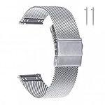 EACHE Stainless Steel Mesh Watch Straps for Women Quick Release Adjustable Mesh Watch Bands 14mm Silver