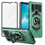 Ailiber Phone Case for AT&T Maestro 3, AT&T Prepaid Maestro 3(U626AA) Case with Screen Protector, Ring Kickstand for Magnetic Car Mount Military Grade, Heavy Duty Shockproof Cover for Maestro 3-Green