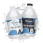 Promise Epoxy Epoxy Resin Kit 1 Gal-Crystal Clear, UV Resistant, Self Leveling, Food Safe for Table Top, Arts & Crafts, Wood Casting, Jewelry Making, Use with Mica Powder, Silicone Molds, Alcohol Ink