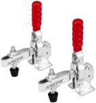 POWERTEC 2PK Toggle Clamp, 500 lbs Holding Capacity, 12130 Quick Release Vertical Clamps w/Antislip Rubber Pressure Tip for Woodworking Jigs and Fixtures, Welding, Drill Press, Crosscut Sled (20335)