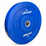 LEEWAY Color Rubber Bumper Plates 2.0, (20kg x 2)| Olympic Weightlifting Gym Rubber Bumper Weight Plates| Olympic Barbell Weight Plate| Standard 2inch/50mm Weight Plate (20kg Pair)