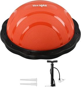 Yes4All Premium Half Peanut Balance Ball Trainer for Full Body Workout, Balance Trainer Stability Half Ball for Core Training, Push-up, Abs Workout