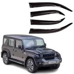 AUTO ROYAL Unbreakable Car Window Door Visor/Rain Guard/Wind Deflector Compatible with (Thar Roxx 2024)