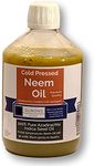 Neem Oil - 500ml Pure Cold Pressed Premium Seed Oil From India