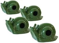 Set of 4 Esschert Design Snail-Shaped Ceramic Slug Traps