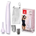 Havells 4-In-1 Lady Body Groomer | Bikini & Eyebrow Trimmer With Protective Combs | Recharegeable (Battery Powered) | Travel Friendly Pouch | 2 Years Guarantee | Stunning Purple | Fd5004 - Unisex