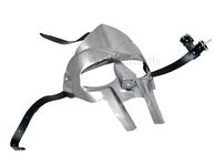 L M Handicrafts Steel Roman Gladiator Helmet Face Mask MF Doom Medieval Re-Enactment Viking MASK, Silver