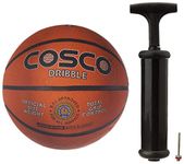 Cosco Dribble Basketballs, Size 6 (Orange) Hand Pump Combo