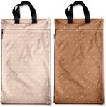 Mama Koala Reusable Hanging Wet Dry Bags for Baby Items, Cloth Diapers, Swimsuits, Travel, Gym Clothes, Beach, Pump Parts, Toiletries, Two Zippered Pockets, 2 Pack (W004L)