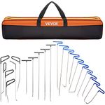 VEVOR Rods Dent Removal Kit, 21 PCS Paintless Dent Repair Rods, Stainless Steel Dent Rods, Whale Tail Dent Repair Tools, Professional Hail Dent Removal Tool For Minor Dents, Door Dings And Hail Damage