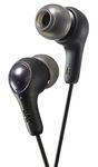 JVC Cool and Comfortable Gumy Plus Earbuds, Olive Black (HAFX7B)