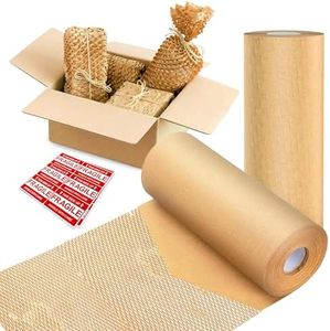 Honeycomb Packing Paper 15"x400' - Eco Friendly Honeycomb Wrapping Paper for Moving Packaging and Shipping - Recyclable Protective Roll