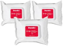 Duradry Wash Wipes - Deep Cleansing & Deodorizing Sweat Wipes, Rinse Free, Neutralizes Odors, A Shower in a Wipe, Great for After the Gym, No Harsh Chemicals, On-the-Go Wipes - Aqua, 3-Pack