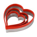 Tala 10A00990 3 Heart Cutters, Pink/Red, mixed