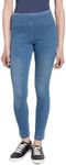 Lysse Denim Jeggings for Women with Pockets Tummy Control – Skinny Stretchy & high Waisted Jeans, Soft Pull-On Jeans Look Mid Wash