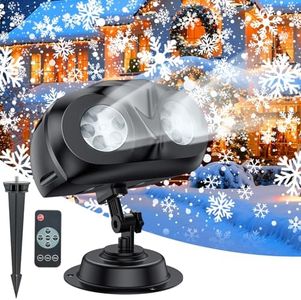 Snowflake Projector Lights Outdoor, IP65 Waterproof Owl Shaped Dynamic Led Christmas Projector Lights Outdoor with Remote Control, for Xmas, Party, Wedding and Patio, Indoor Outdoor