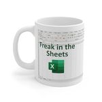 URBAN PENDU - Freak in The Sheets Excel Ceramic Coffee Mug (White) 330ML, Gift for Employee