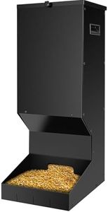 YXJSTO Hanging Deer Feeder, 11 Gallons Capacity Deer Feeder Box, Galvanized Steel Automatic Dispenser Feeder with Waterproof Cover for Deer and Wildlife