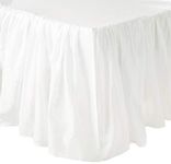 Greenland Home Fashions Cotton Voile 18-Inch White Bed Skirt, Queen