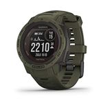 Garmin Instinct Solar Tactical, Solar-powered Rugged Outdoor Smartwatch with Tactical Features, Built-in Sports Apps and Health Monitoring, Moss Green