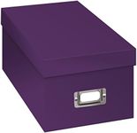 Photo CD & DVD Storage Box, Bright Purple