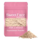 Sweet Face Minerals Bulk Refill Foundation (Fair 2) Mineral Makeup Powder Matte Bare Skin Sheer Spf 15 Cover (8 Ounces)