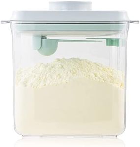 Tourdeus Formula Container - 1700ml Pop Top Milk Powder Container, BPA-Free Airtight Formula Dispenser with Scoop and Scraper 600g Clear