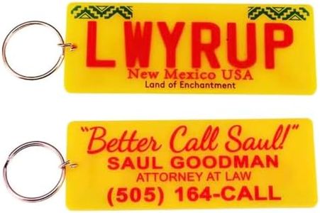 Pinstant LWYRUP Lawyer Up Car License Plate Better Call Saul Goodman Breaking Bad TV Show New Mexico Land of Enchantment Keychain KeyRing Key Chain Ring