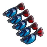 Dciustfhe 5x Red and Blue Anaglyph Dimensional 3D VISION Glasses For TV Movie Game DVD