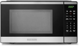 BLACK+DECKER Countertop Microwave Oven 0.9 Cu Ft, 6 Auto Menus, Child Lock, Memory Function, 10 Power Levels, Easy One-Touch Start, Digital Panel, 900W